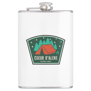 Coeur D'Alene National Forest Camping Hip Flask
