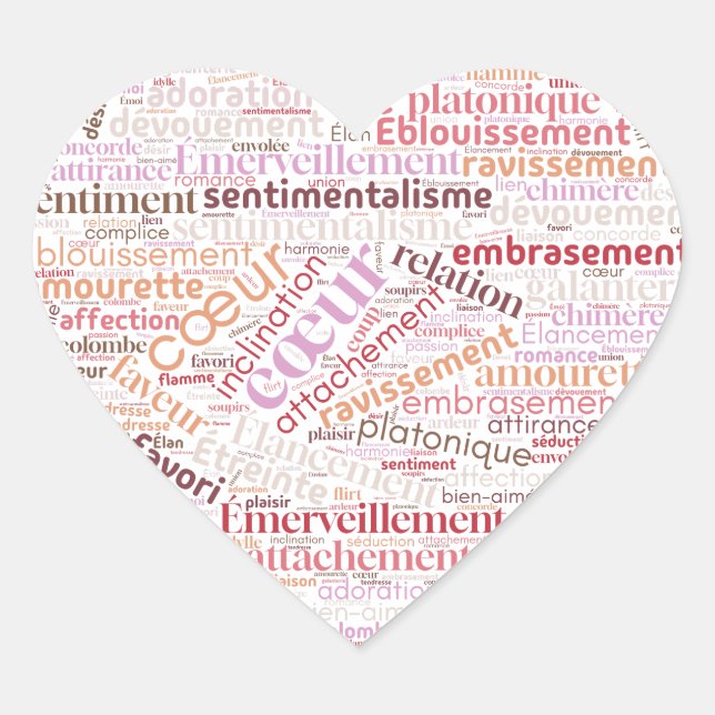 coeur heart sticker (Front)