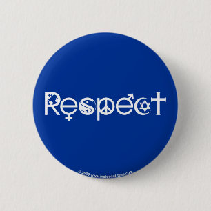Coexist with Respect - Peace Kindness & Tolerance 6 Cm Round Badge