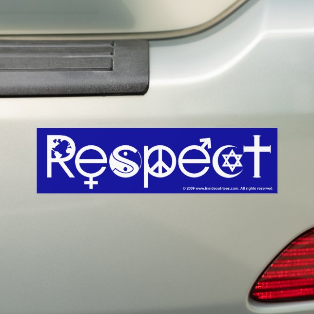 Coexist with Respect - Peace Kindness & Tolerance Bumper Sticker (On Car)