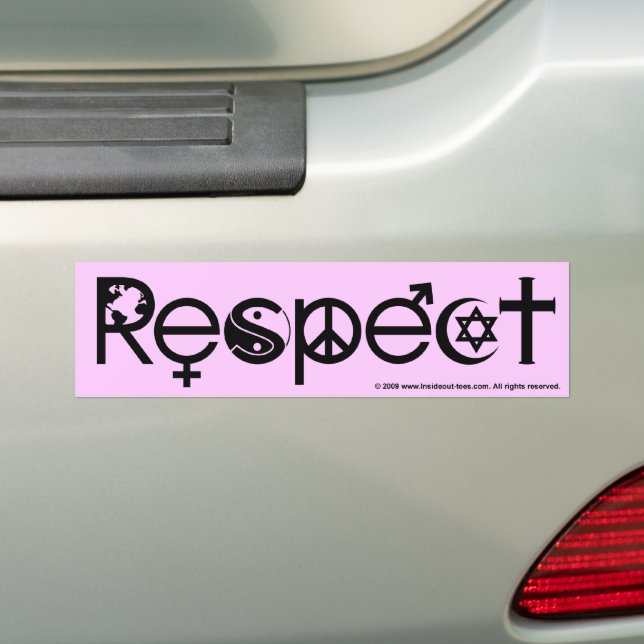 Coexist with Respect - Peace Kindness & Tolerance Bumper Sticker (On Car)