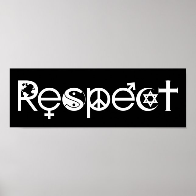 Coexist with Respect - Peace Kindness & Tolerance Poster (Front)