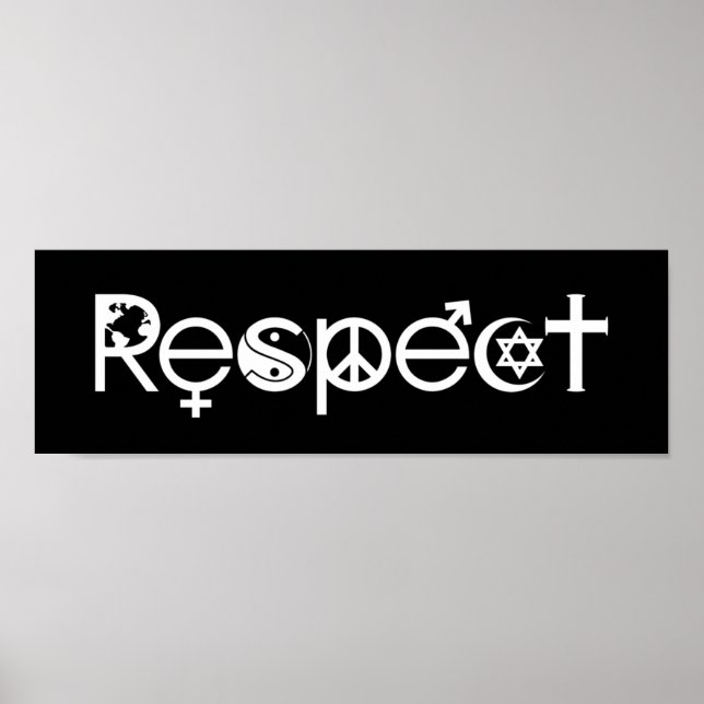 Coexist with Respect - Peace Kindness & Tolerance Poster (Front)