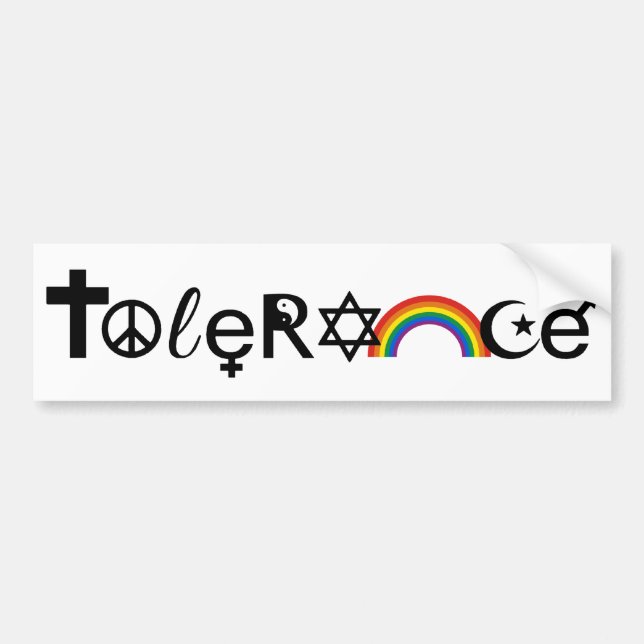COEXIST WITH TOLERANCE -.png Bumper Sticker (Front)