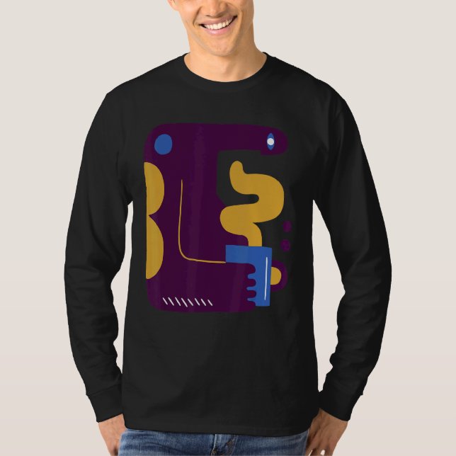 Coffe Abstract Surreal Cymbols 1 T-Shirt (Front)