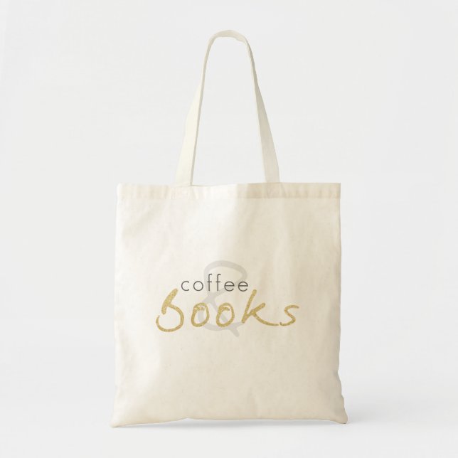 Coffe and Books Tote Bag (Front)