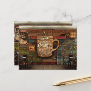 Coffe Cafe Postcard