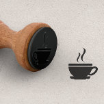Coffe cup for Punch Cards loyalty card Rubber Stamp<br><div class="desc">A black coffe cup stamp for loyalty or punch cards.</div>