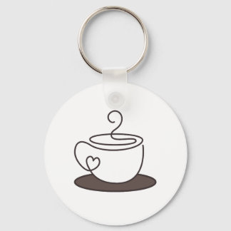 Coffe mug tag key ring