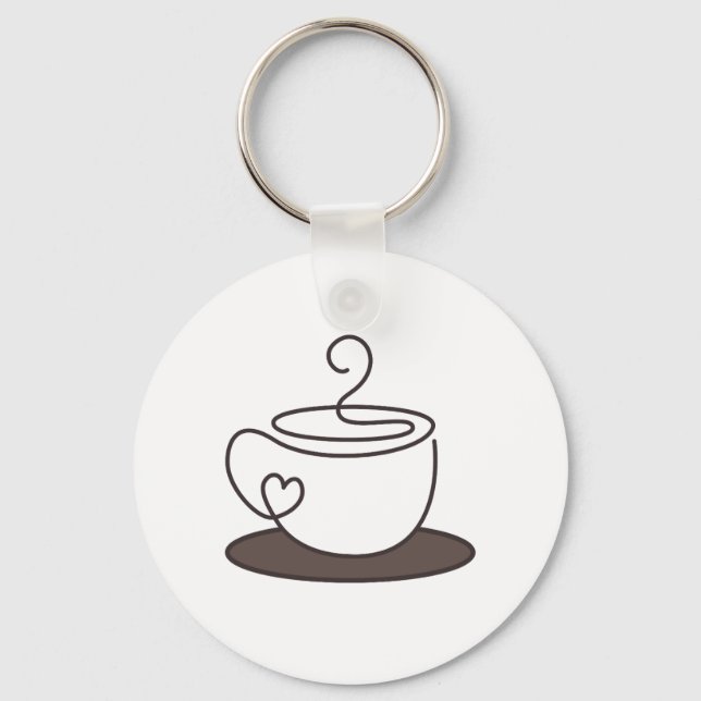 Coffe mug tag key ring (Front)