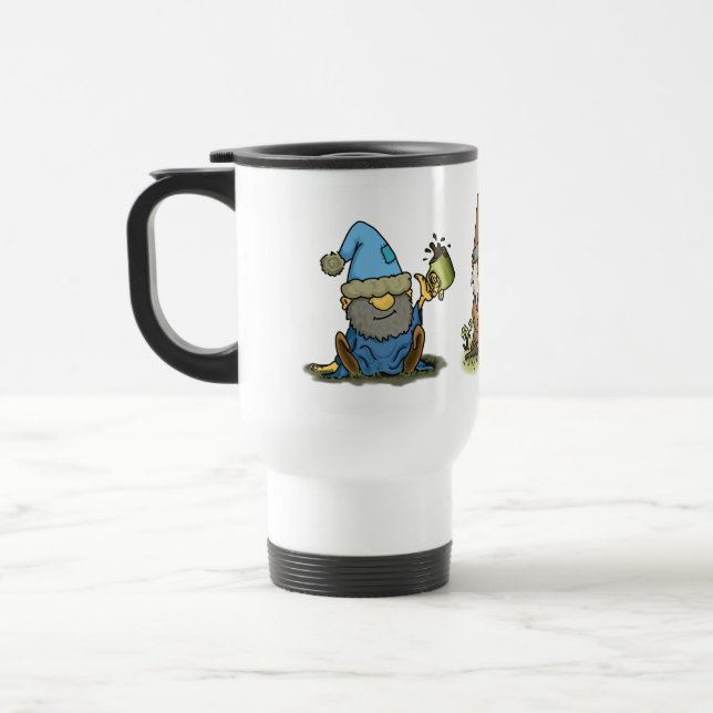 Coffe travelling gnomes travel mug (Left)
