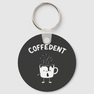 Coffedent Funny Kawaii Caffeine Cup Lovers Key Ring