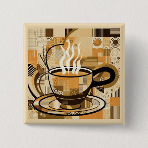 Coffee 15 Cm Square Badge