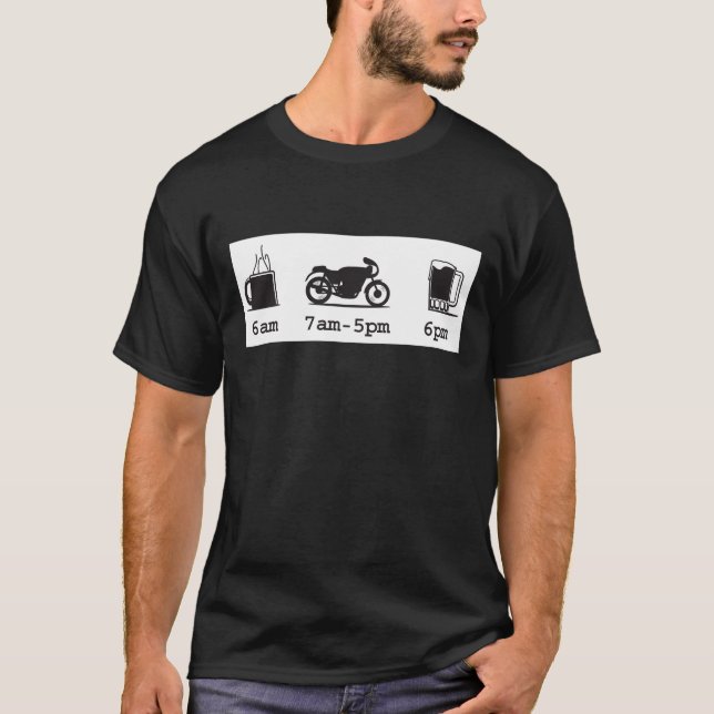 Coffee, 2wheels, & beer - for dark shirts (Front)