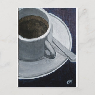 Coffee 5x7 Acrylic on Canvas board, @Kathleen Carr Postcard