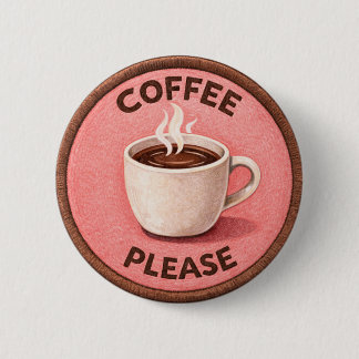 Coffee 6 Cm Round Badge