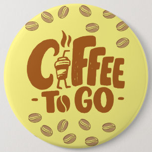 coffee 6 cm round badge