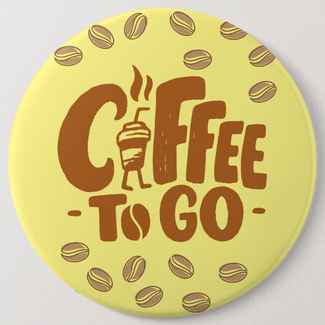 coffee 6 cm round badge (Front)