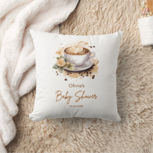 Coffee A Baby is Brewing Baby Shower Cushion