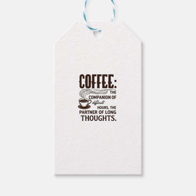"Coffee: A Companion" Gift Tags (Front)