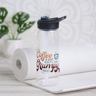 Coffee a Day for Coffee Lover Gift Water Bottle