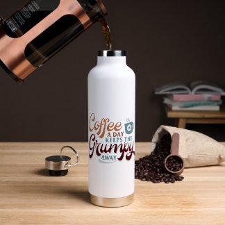 Coffee a Day for Coffee Lover Gift Water Bottle