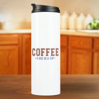Coffee: A Hug in a Cup Varsity Lettering Tumbler