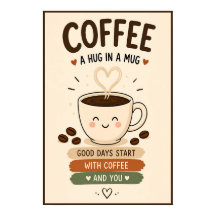Coffee A Hug In A Mug 16x24