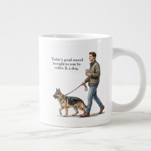 Coffee & a Shepherd Start the Day Right Large Coffee Mug