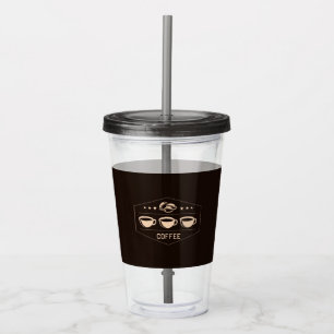 coffee acrylic tumbler
