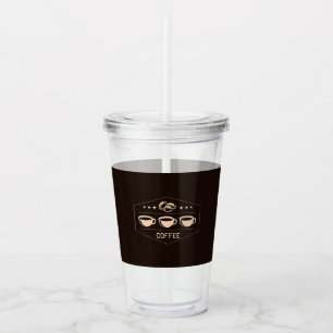 coffee acrylic tumbler