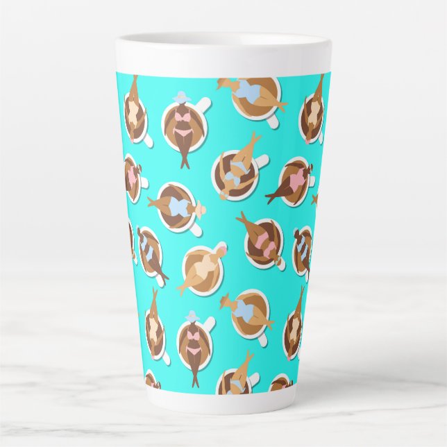 Coffee Addict Best Friends Trendy Girly Pastel Latte Mug (Front)