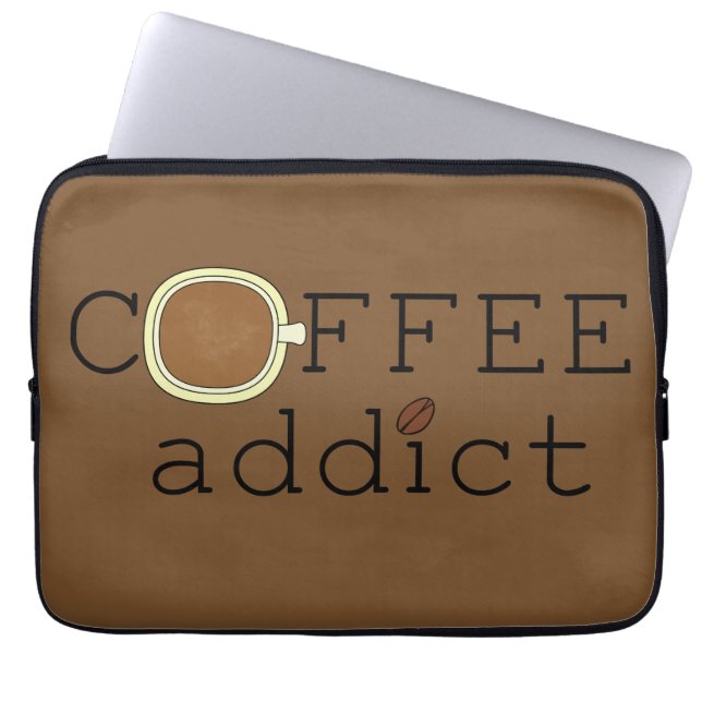 Coffee Addict - Choose Colour Laptop Sleeve (Front)