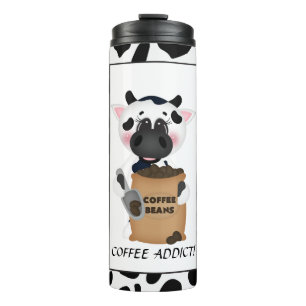 Coffee addict cow cute tumbler