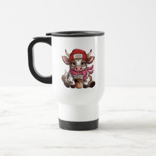 Coffee Addict Cow Travel Mug