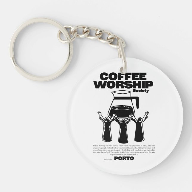 Coffee addict key ring (Front)