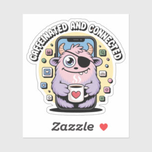 Coffee Addict Monster Social Media Funny