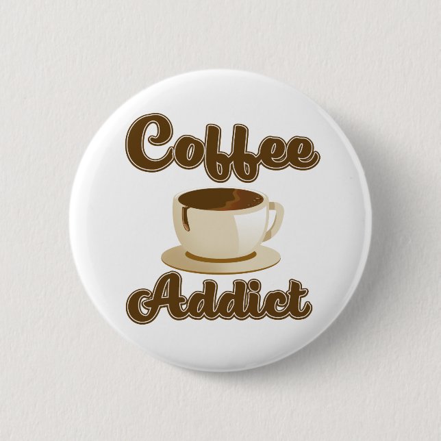 Coffee Addict retro logo 6 Cm Round Badge (Front)