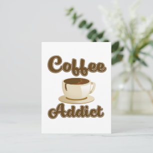 Coffee Addict retro logo Postcard