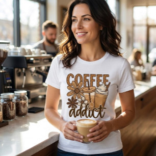 Coffee addict.  Tri-Blend shirt