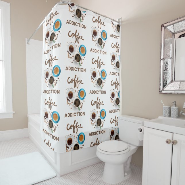 coffee addiction shower curtain (In Situ)