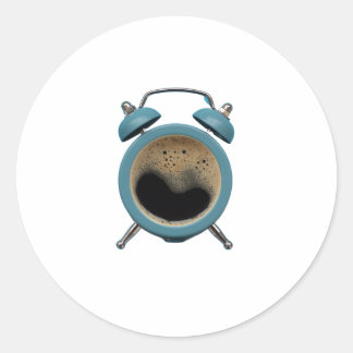 Coffee alarm Logo Classic Round Sticker