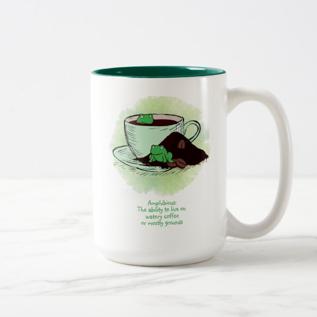 Coffee Amphibian Two-Tone Coffee Mug (Right)