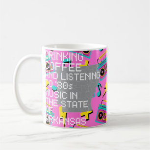 Coffee and '80s Music in Arkansas Mug