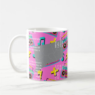 Coffee and '80s Music in Connecticut Coffee Mug