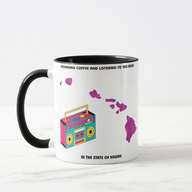 Coffee and '80s Music in Hawaii  Mug (Left)