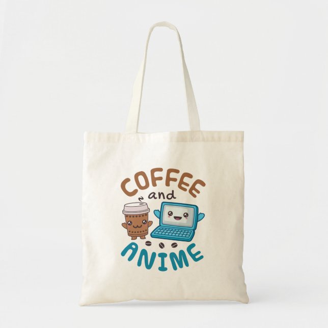 Coffee and Anime Tote Bag (Front)