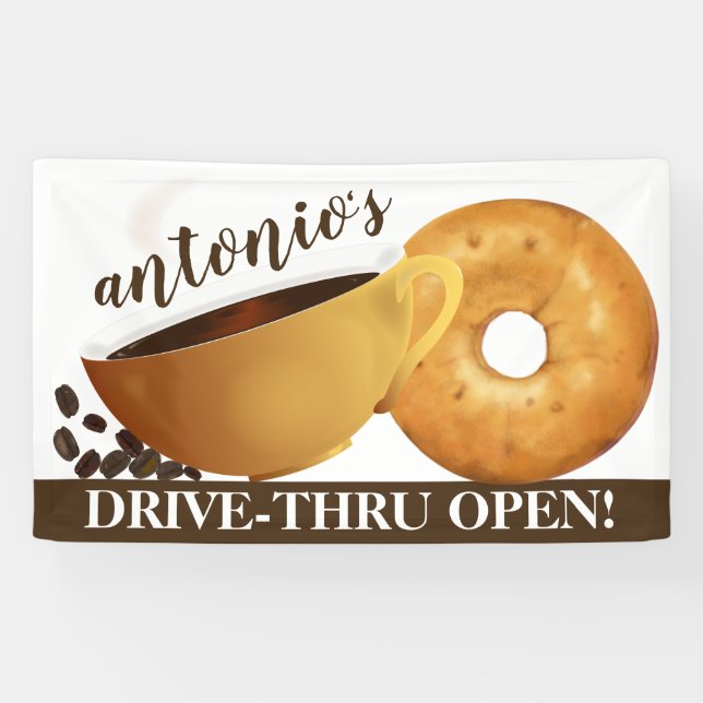 Coffee and Bagel Banner (Horizontal)