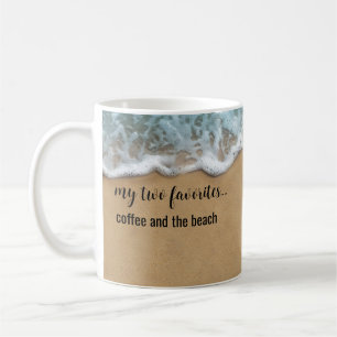 Coffee And Beach Theme Coastal Mug