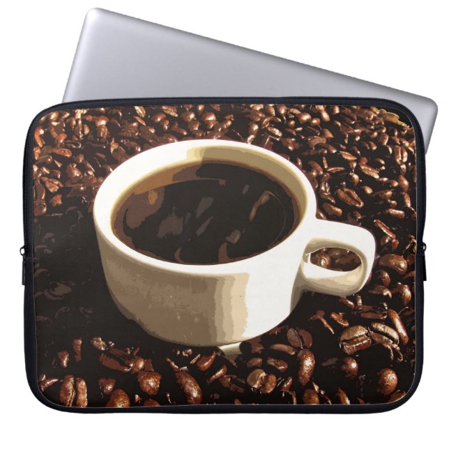 Coffee and Beans Laptop Sleeve (Front)